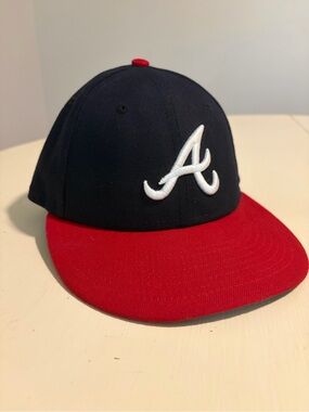 New Era 59Fifty Atlanta Braves Home Authentic On-Field Fitted Hat Low Profile 7
